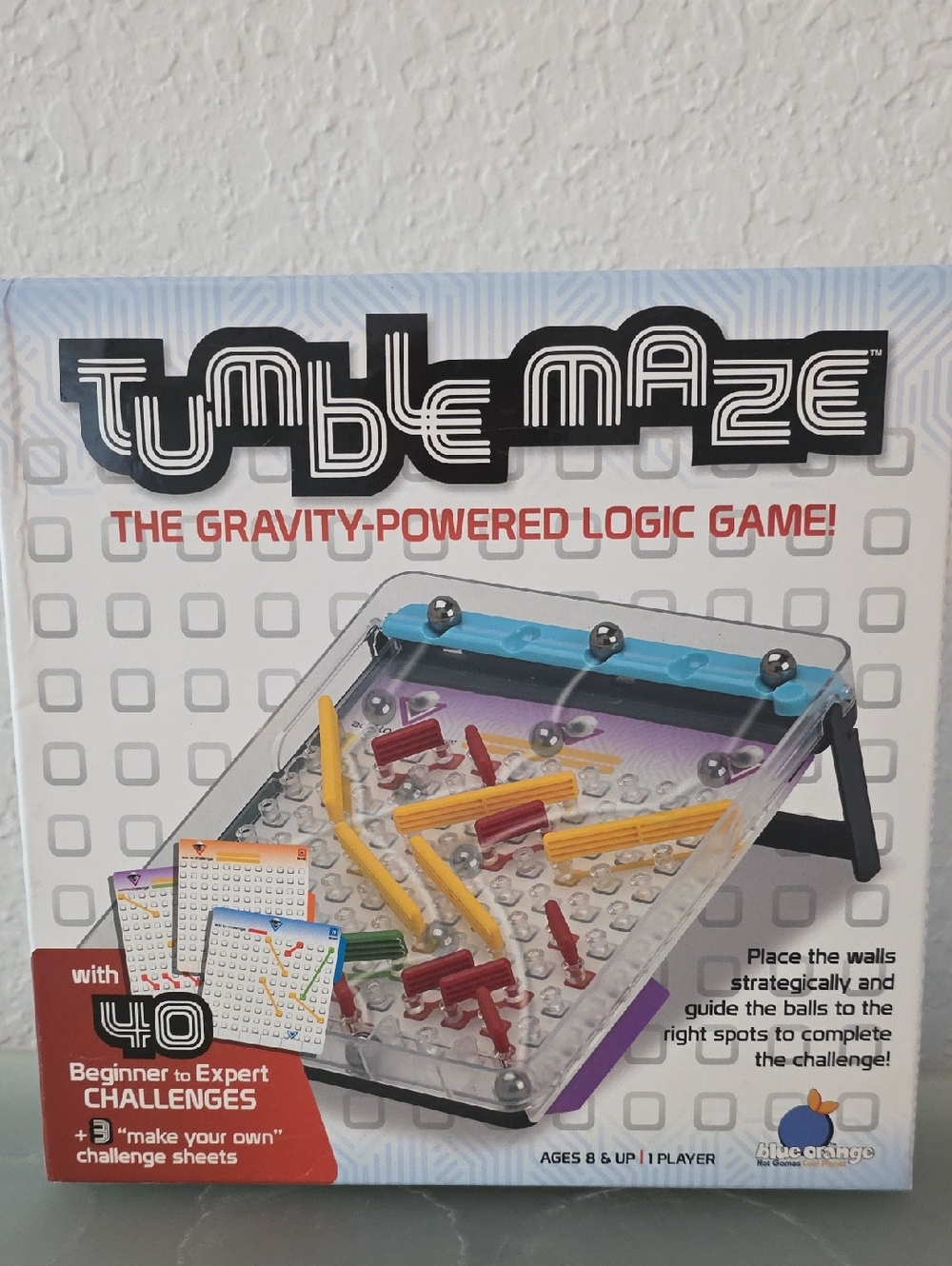 Tumble Maze Gravity-Powered Logic Game - Blue/Yellow/Red